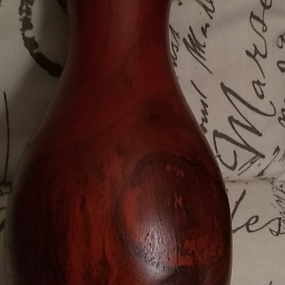 10" Boho Wooden Vase - Picture 7 of 7